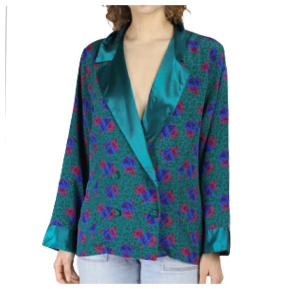 Vintage Gold Label Victoria's Secret Smoking Jacket/Pajama Top - S‎ - Picture 3 of 12